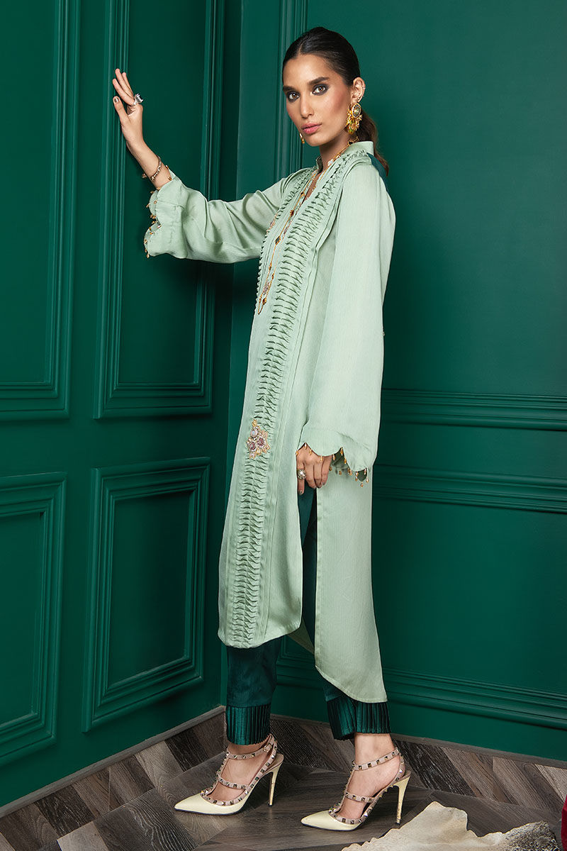 Wardha Saleem | Luxury Pret Fusion Wear | WS22-028 - House Of Anaya