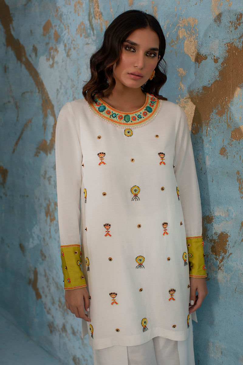 Wardha Saleem | Luxury Pret Fusion Wear | CALL ME NEON - House Of Anaya