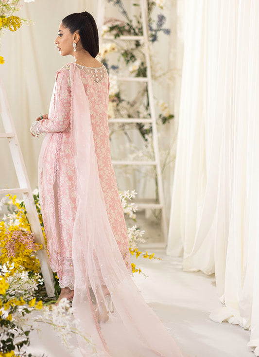 Farah Talib Aziz | Designer Picks 24 | OLEA BLUSH SILK SHIRT AND PRE-DRAPED DUPATTA