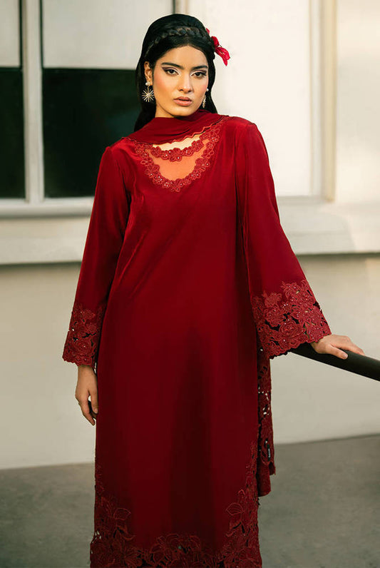 MNR | Chai Coffee Vol 5 - Eid Edit'26 | CHERRY RED WITH DUPATTA
