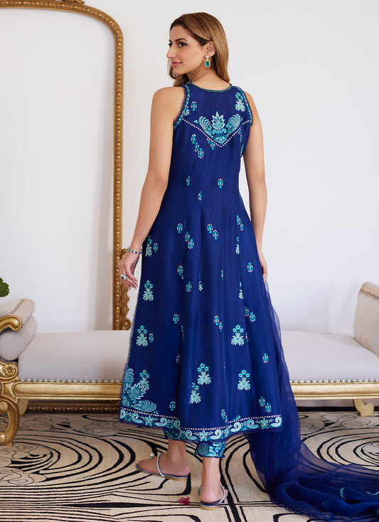 Farah Talib Aziz | Luna Eid Collection 24 | ELSYEE ROYAL BLUE - House Of Anaya
