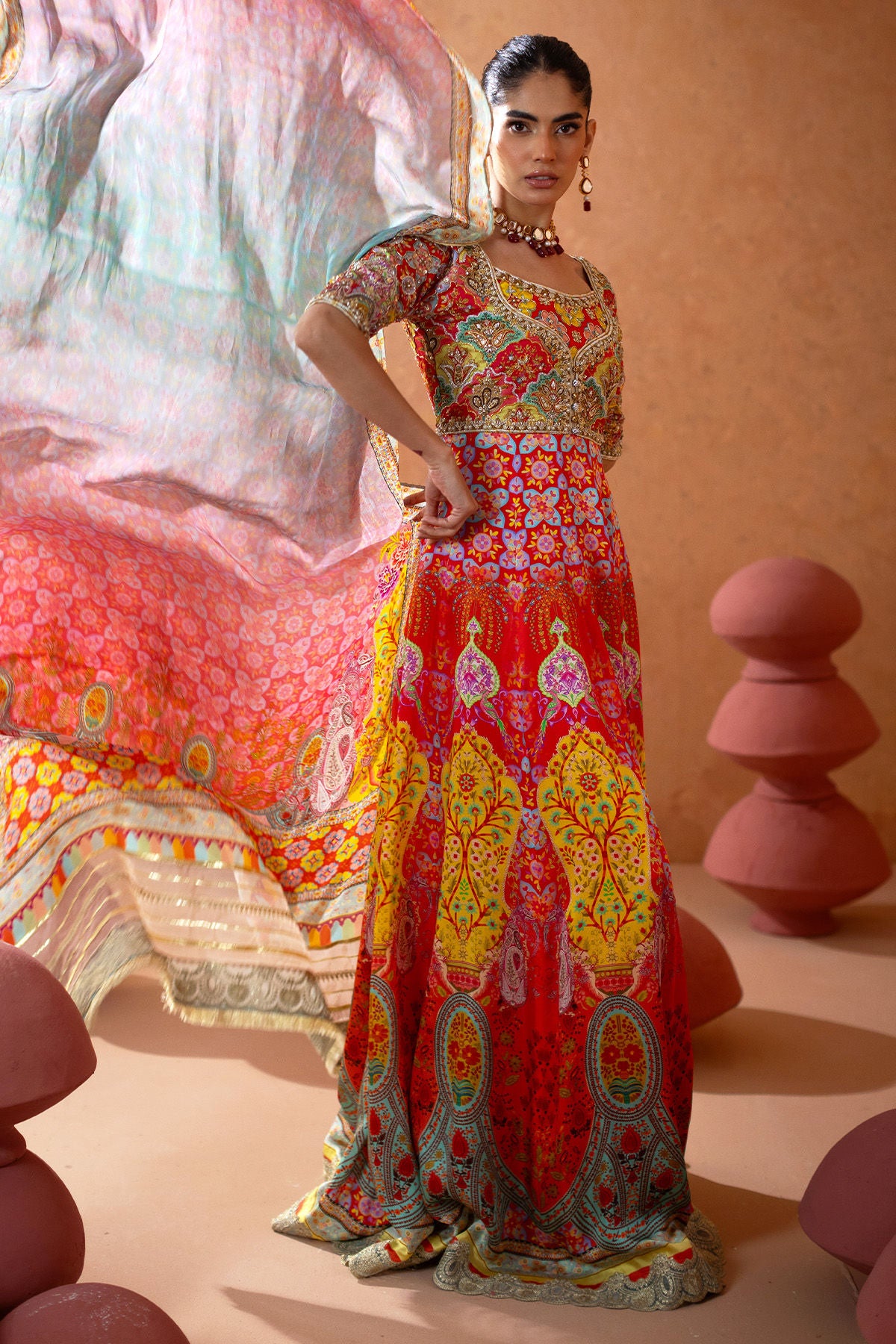Annus Abrar | Lima Luxe Silk | Aneera Kalidar (Kalidar, Pants and Dupatta)