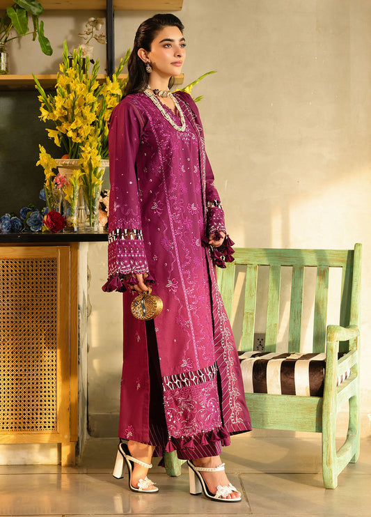 Sahane | In Laws in Lawn Eid Edit | CT-21002 Berry