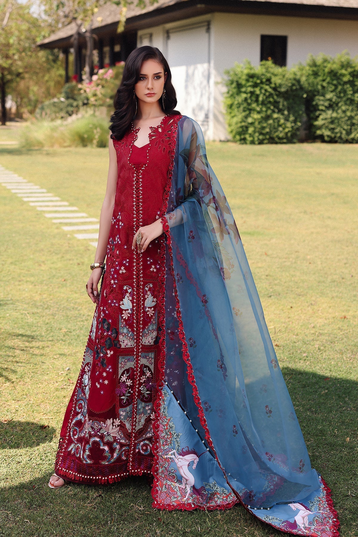Afrozeh | Luxury Embroidered & Printed Lawn | Glacis