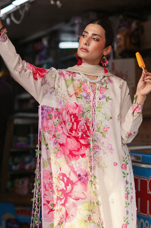 Zaha | Zaha Festive Lawn'26 | PINK MINK FROLIC