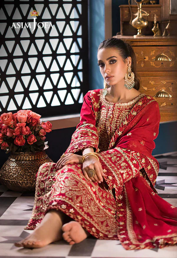 Asim Jofa | Fasana e Ishq Eid Luxury Lawn | AJFI-10 - House Of Anaya