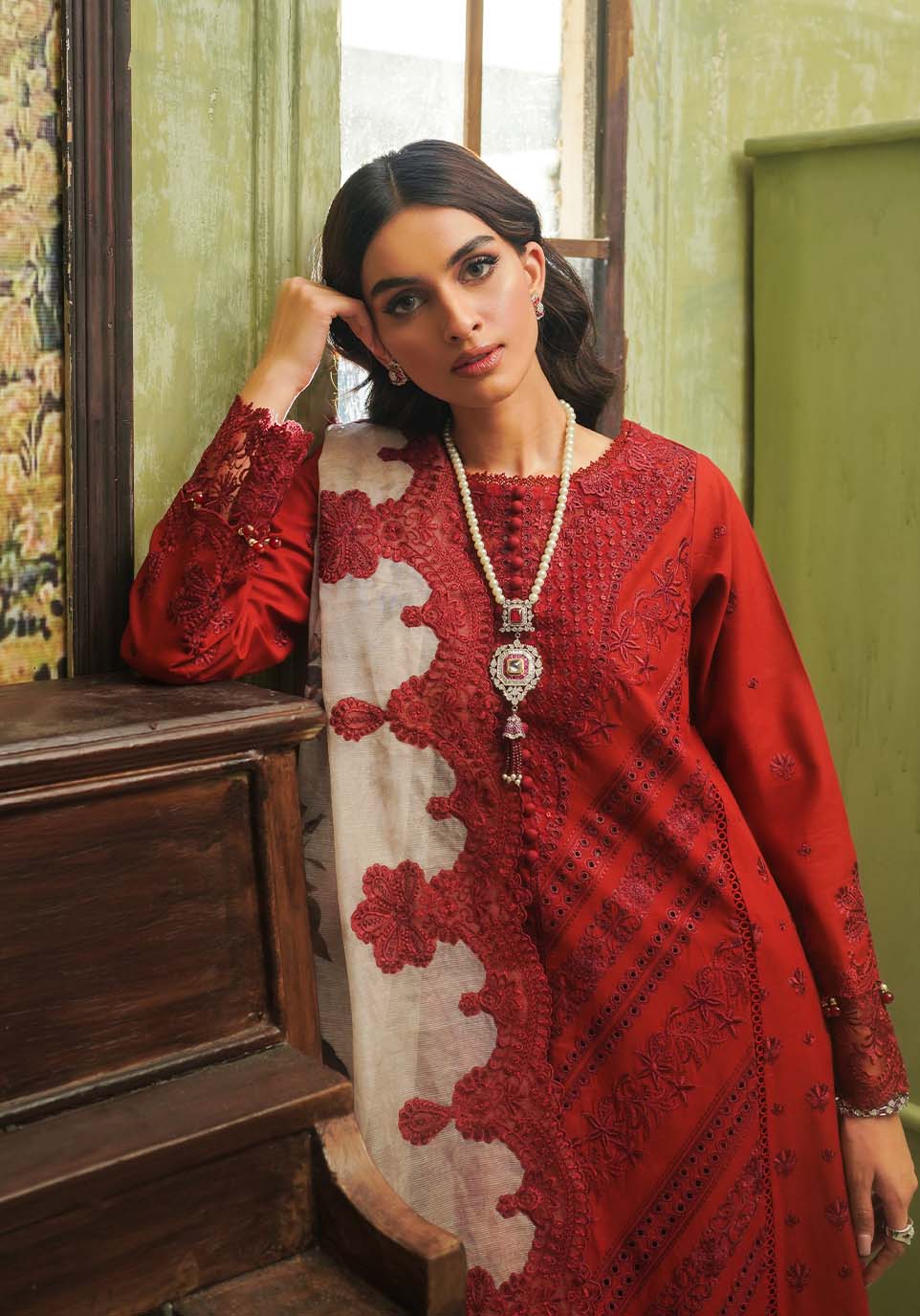 Zarqash | Tresor Luxury Lawn 24 | ZQT 007 ROSALINE - House Of Anaya