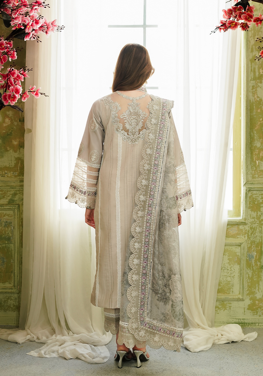 Zarqash | Tresor Luxury Lawn 24 | ZQT 002 ROSEMARY - House Of Anaya