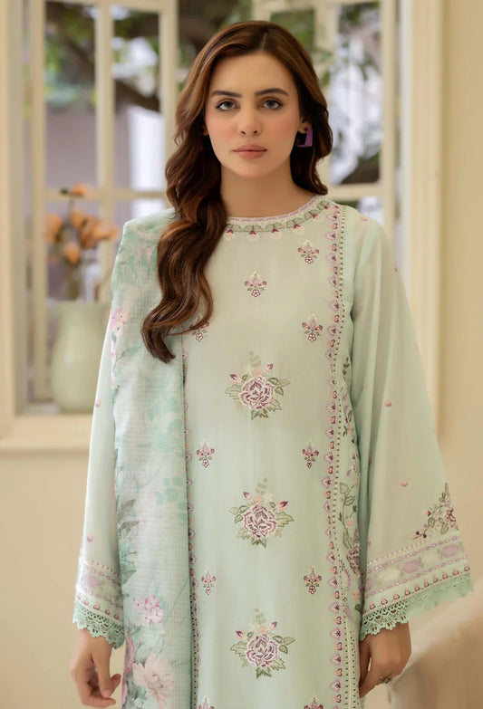 Adans Libas | Stitched Embroidered Lawn 3pc| LAWN 1215