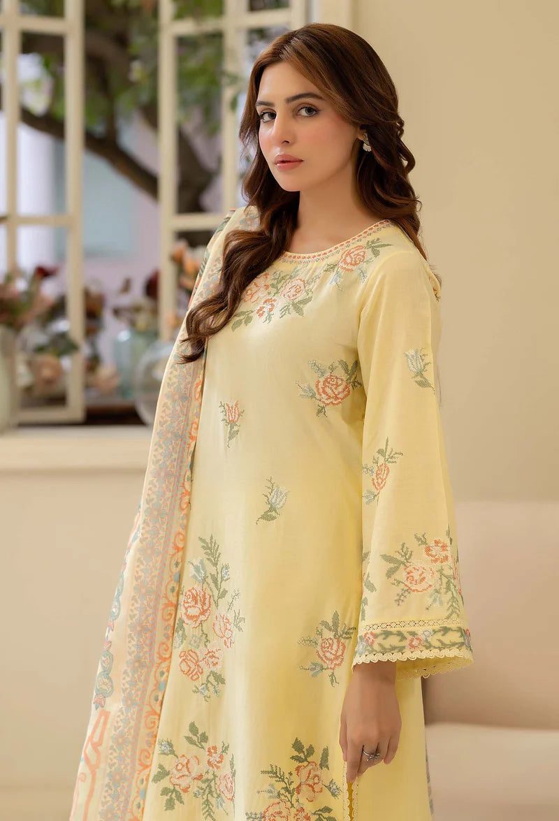 Adans Libas | Stitched Embroidered Lawn 3pc|LAWN 1212