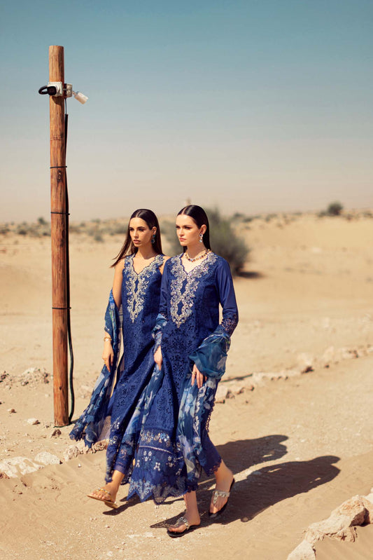 Noor By Saadia Asad | Eid Handwork Laserkari Lawn 24 | D12 - House Of Anaya