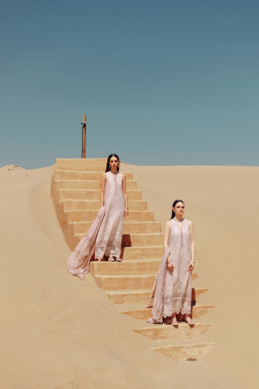 Noor By Saadia Asad | Eid Handwork Laserkari Lawn 24 | D7 - House Of Anaya