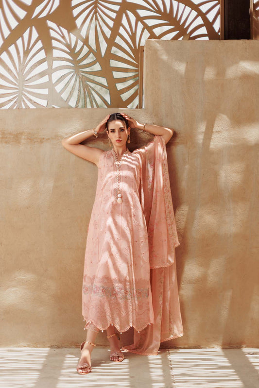 Noor By Saadia Asad | Eid Handwork Laserkari Lawn 24 | D10 - House Of Anaya