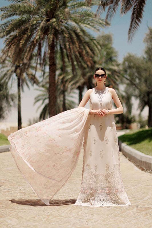 Noor By Saadia Asad | Eid Handwork Laserkari Lawn 24 | D2 - House Of Anaya