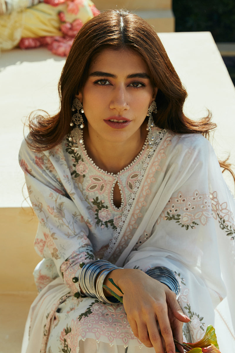 Cross Stitch | Premium Lawn 24 | FLORAL MARINE - House Of Anaya