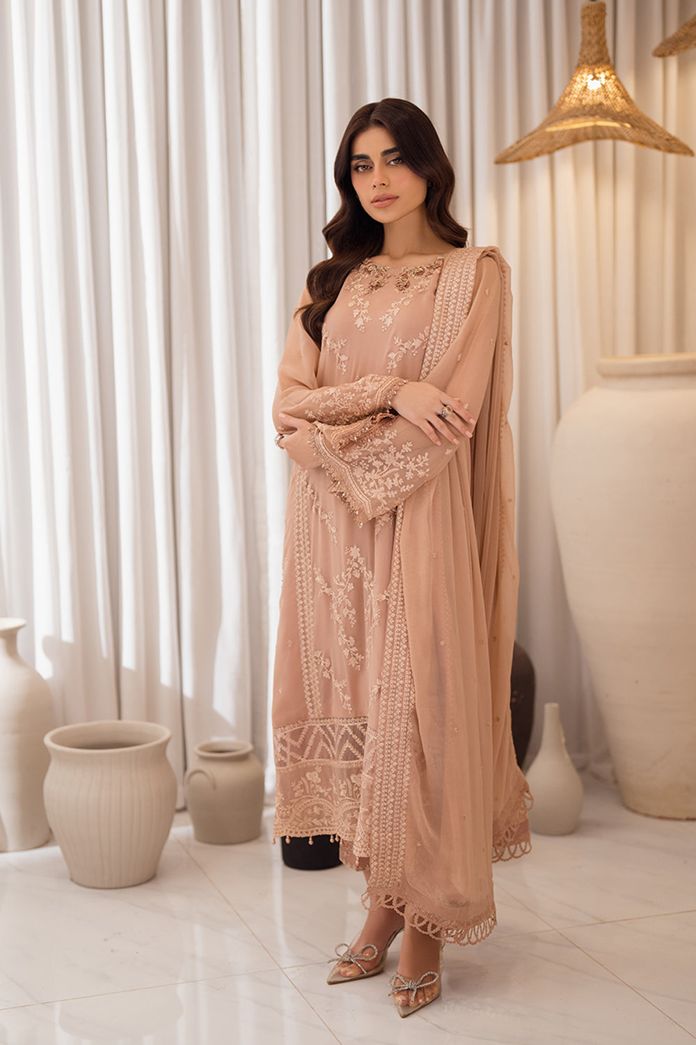 Azure | Ensembles Embroidered Formals | Beige Bliss - House Of Anaya