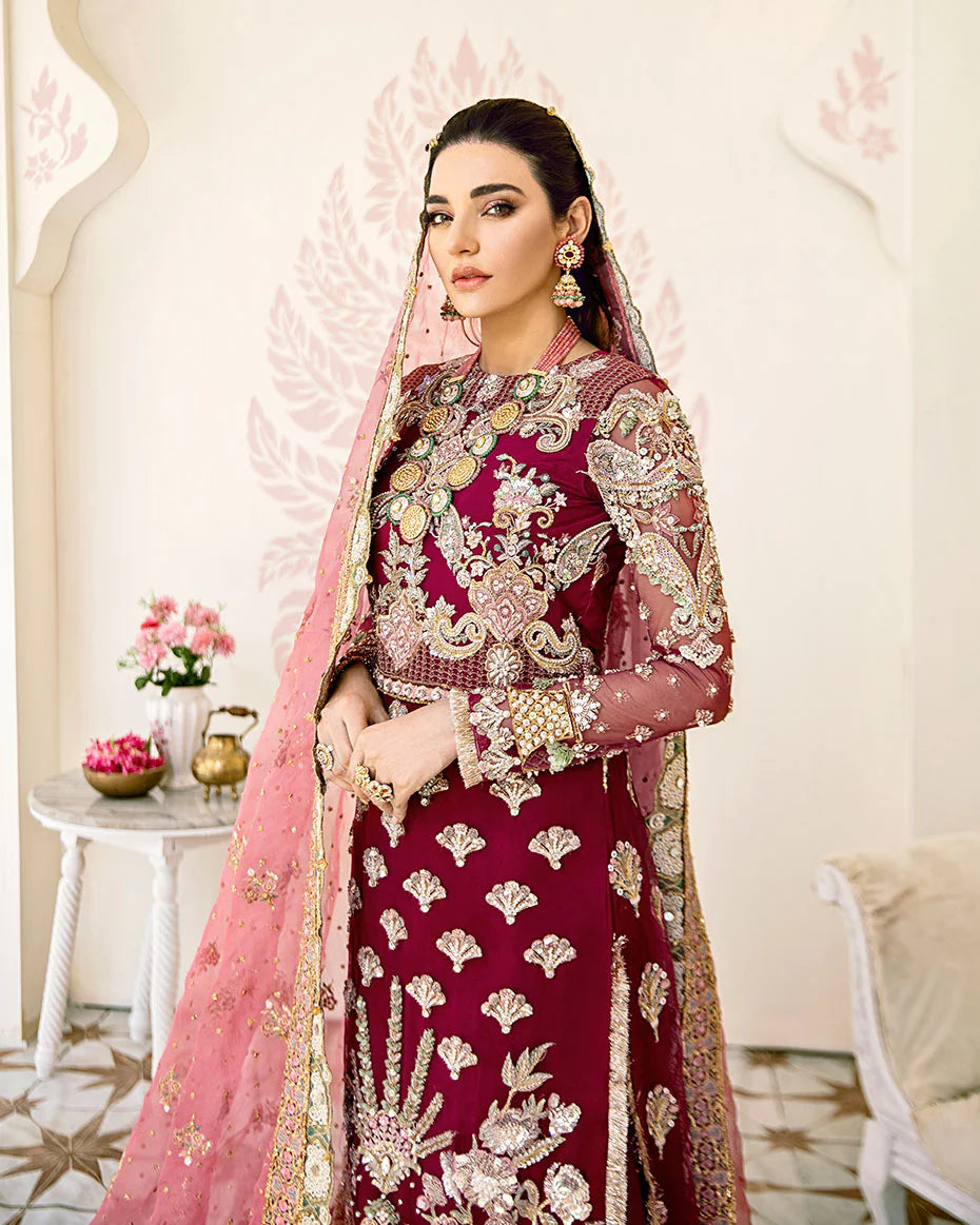 Gulaal | Fleur De Rose | Pois Embroidered Net 3-Piece Suit WS-08