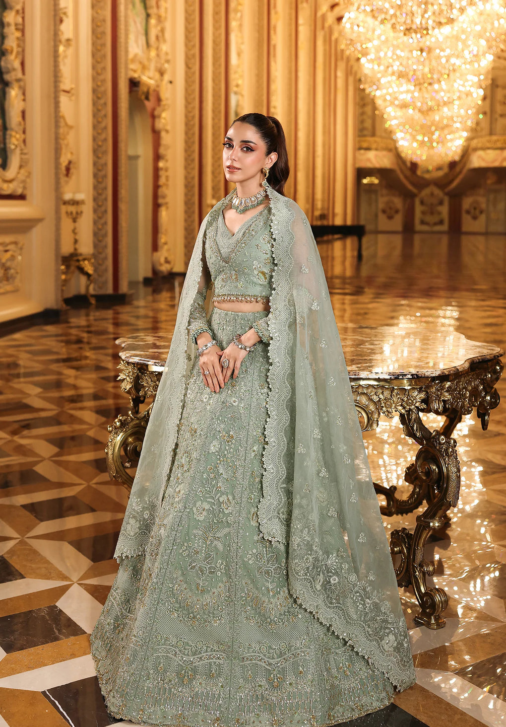 Elaf Premium | Stardom Formal Handwork 25 | ESH-03 LIME LIGHT