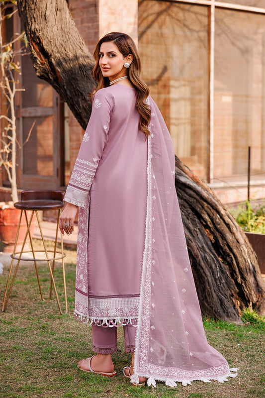 Farasha | Dastoor Embroidered Lawn SS24 | DAINTY LILAC - House Of Anaya