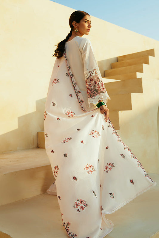 Cross Stitch | Premium Lawn 24 | PASTEL PINK - House Of Anaya