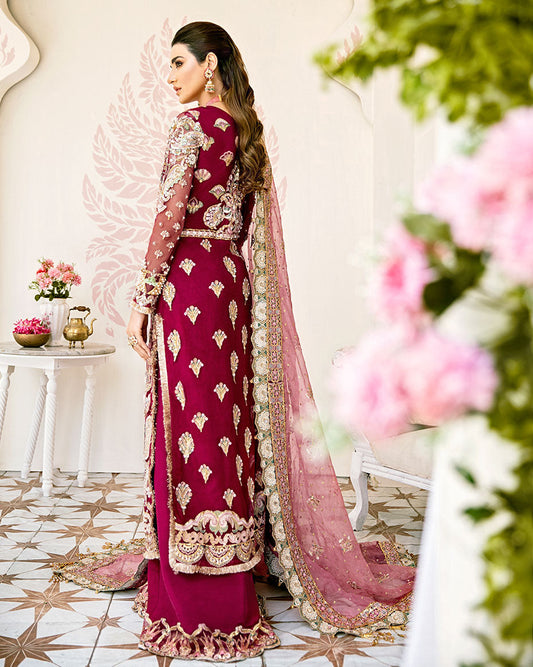 Gulaal | Wedding Formals | Pois Embroidered Net 3-Piece Suit WS-08 - House Of Anaya