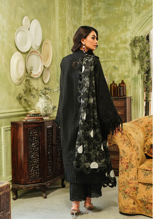 Zarqash | Tresor Luxury Lawn 24 | ZQT 005 MIDNIGHT - House Of Anaya
