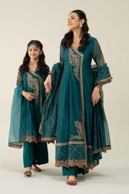 Maria B | 3 Piece Embroidered Paper Cotton Suit | MKD-W24-22 - Libasekhas