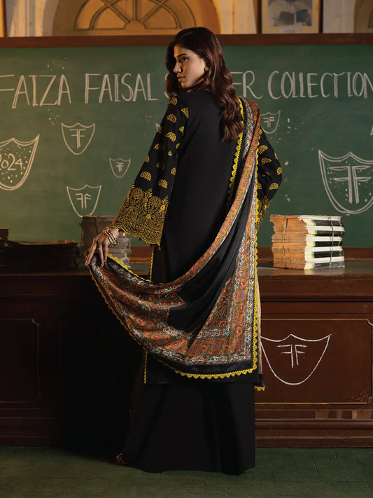 Faiza Faisal | Maya Luxury Lawn | Clara - House Of Anaya
