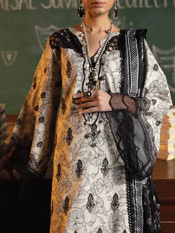 Faiza Faisal | Maya Luxury Lawn | Deniz