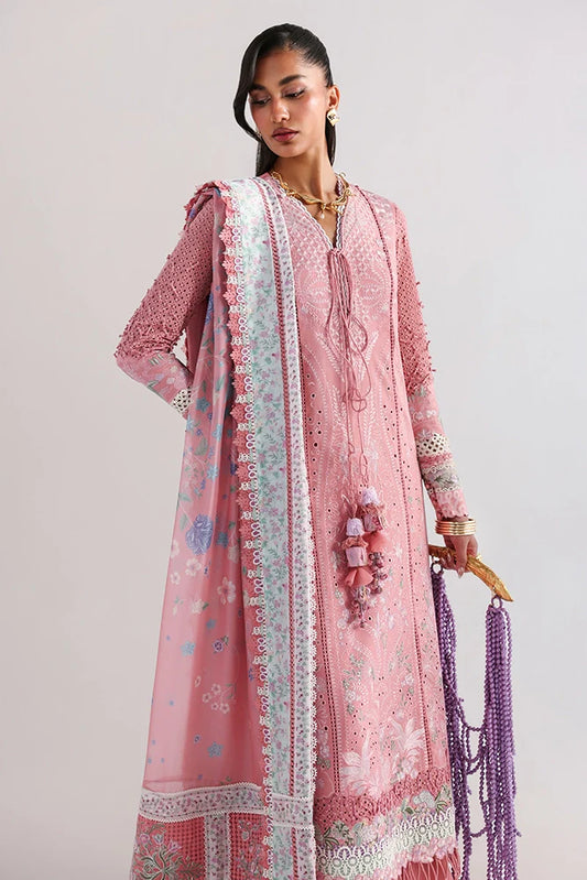 Suffuse Kesira | Pink Embroidered Lawn Eid Suit