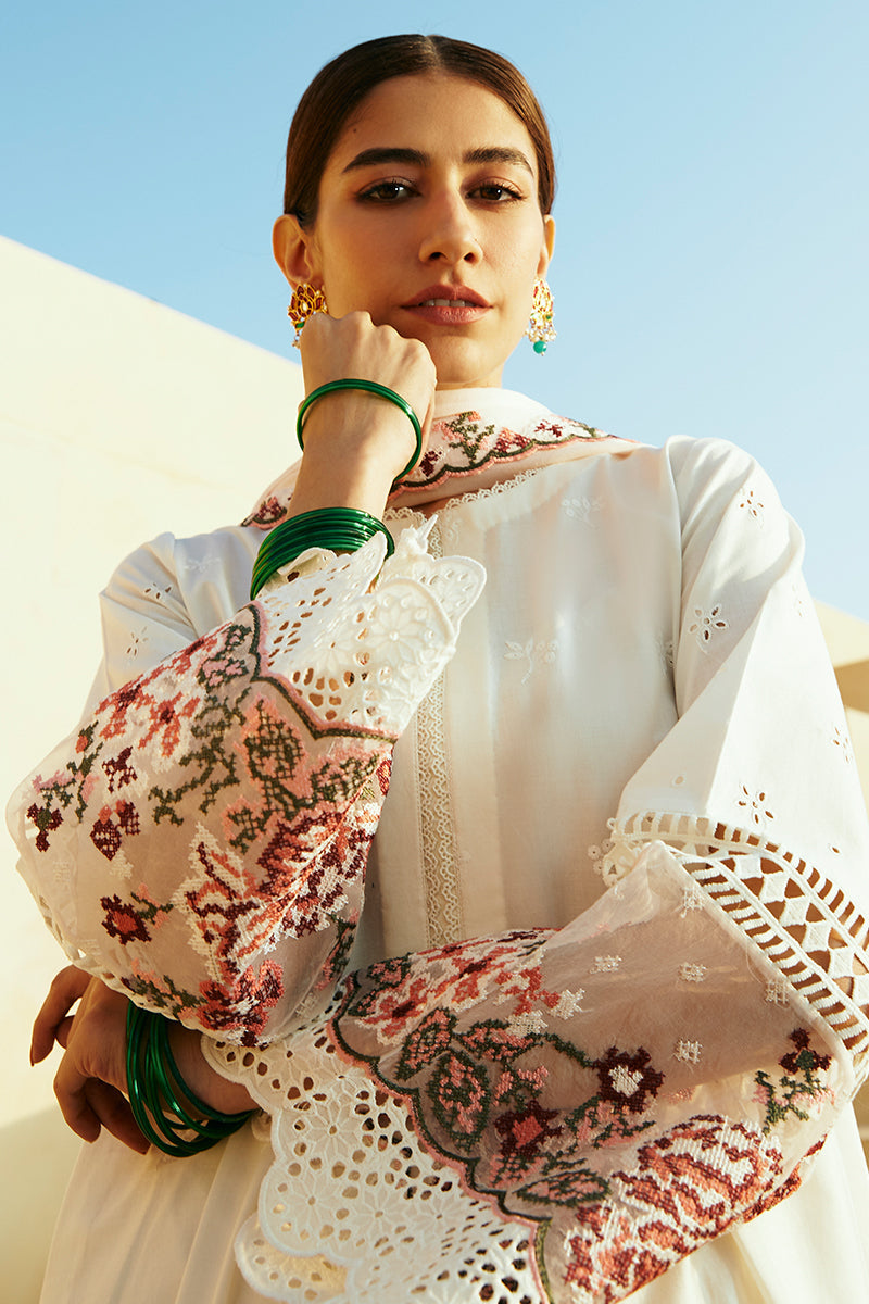 Cross Stitch | Premium Lawn 24 | PASTEL PINK - House Of Anaya