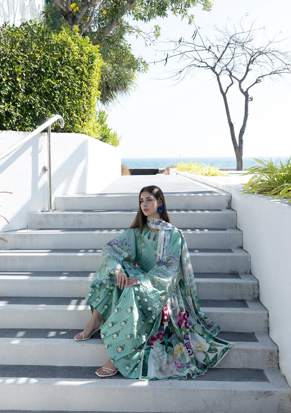 Elaf Premium | Prints Collection 26 | EPN-7A TEAL ME