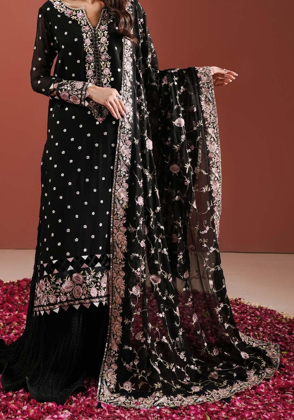Zarqash | Lakhnawi Festive Chiffon 24 | ZQL 003A SAHAR