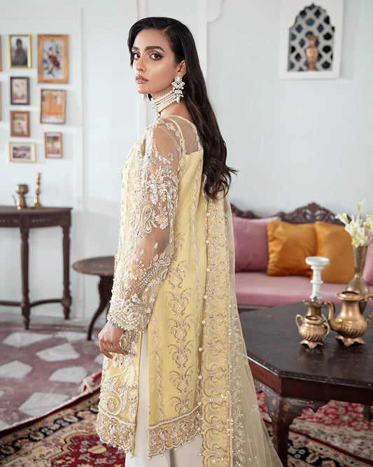 Gulaal | Meherma Wedding Formals Collection | Mahjabeen Embroidered Net 3-Piece Suit WS-17