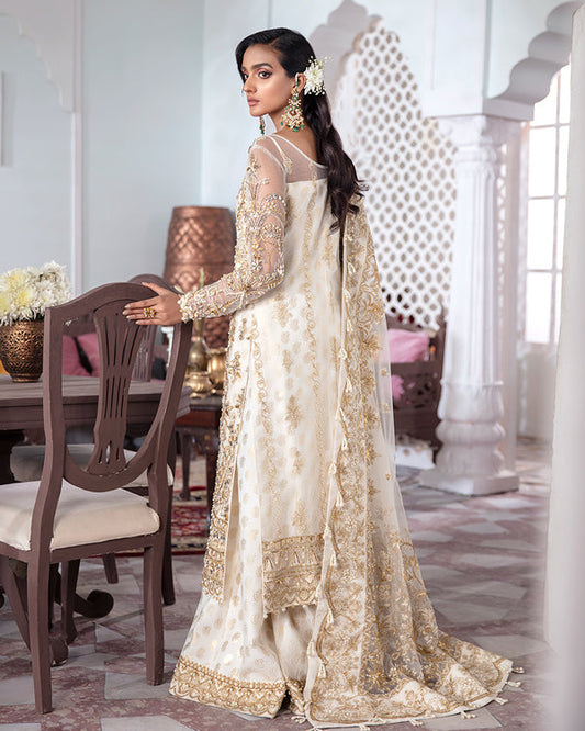 Gulaal | Wedding Formals | Shehnaz Embroidered Net 3-Piece Suit WS-11 - House Of Anaya