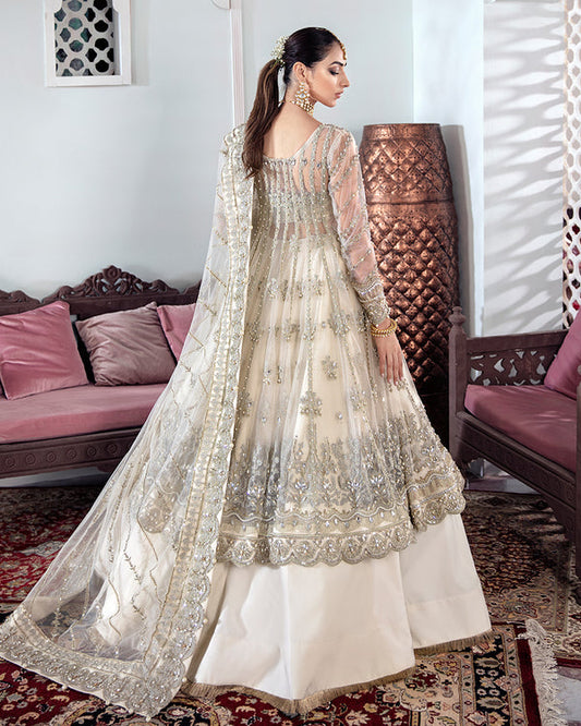 Gulaal | Wedding Formals | MEERAL EMBROIDERED NET 3-PIECE SUIT WS-22 - House Of Anaya