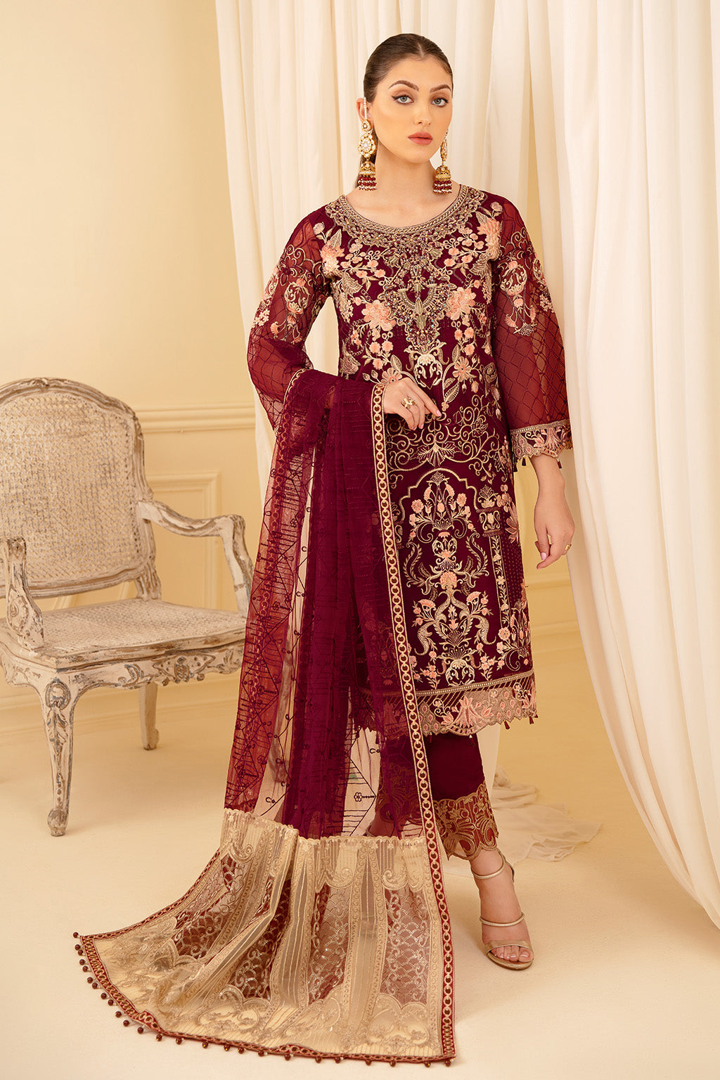 Ramsha | Minhal Organza Collection | M-706 - House Of Anaya