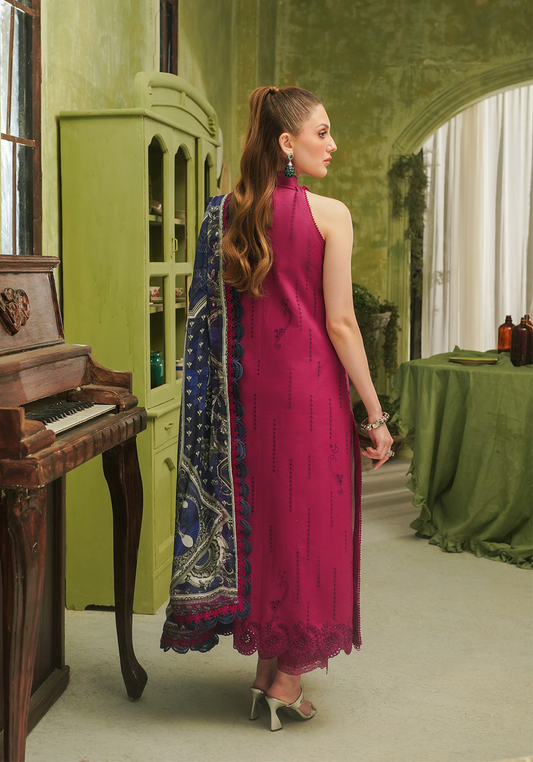 Zarqash | Tresor Luxury Lawn 24 | ZQT 0012 ROSA - House Of Anaya