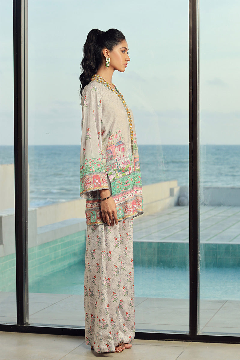 Wardha Saleem | Luxury Pret Fusion Wear | LILA (2PC) - House Of Anaya