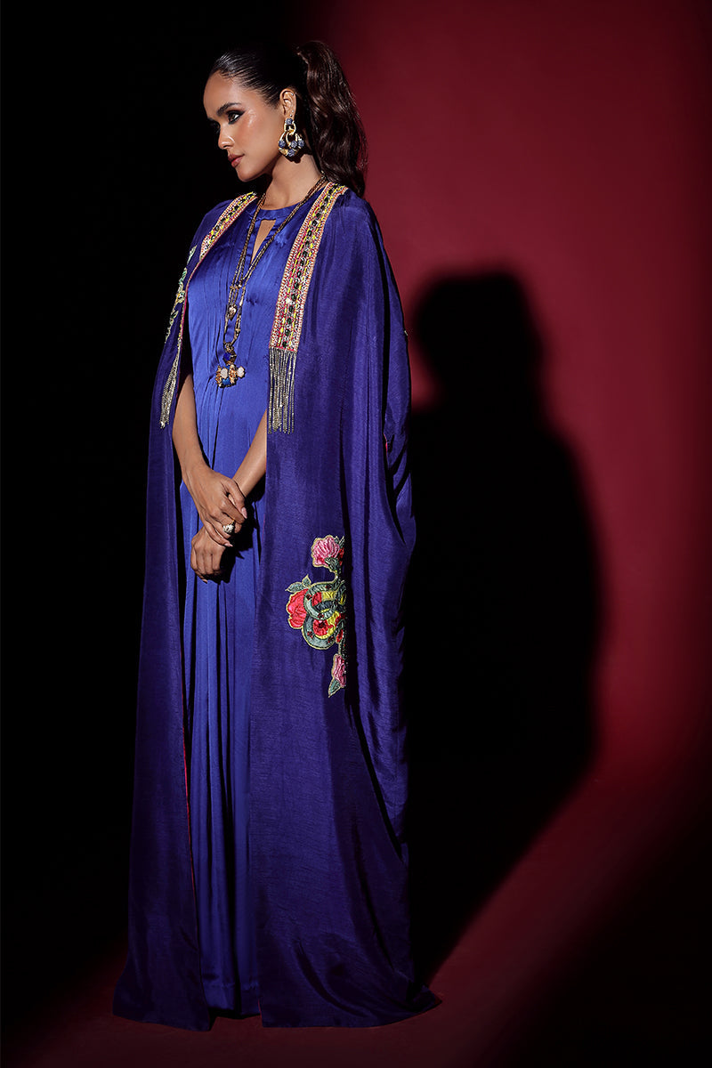 Wardha Saleem | Luxury Pret Fusion Wear | NOVA CAPE WITH DRAPE (2PC) - House Of Anaya