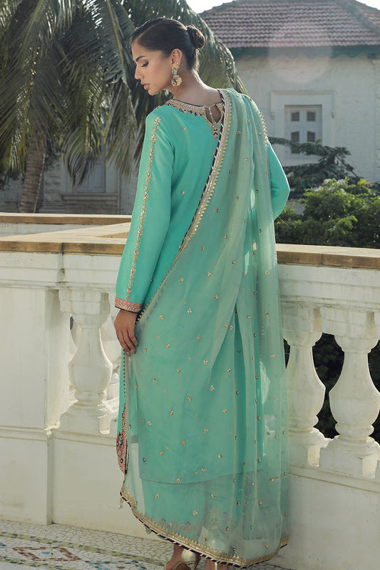 Sana Abbas | Velvet Formals | AQUAMARINE - House Of Anaya