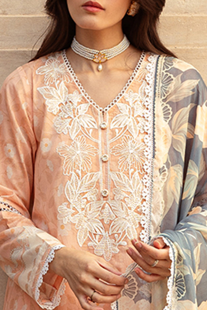 Cross Stitch | Premium Lawn 24 | SUNSET FLORA - House Of Anaya