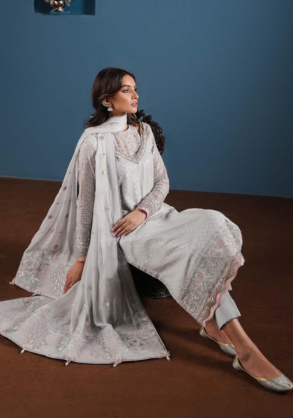 Zarqash | Lakhnawi Festive Chiffon 24 | ZQL 004A NOOR