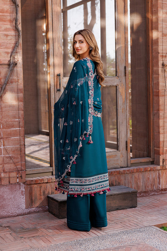 Farasha | Dastoor Embroidered Lawn SS24 | EMERALD CHARM - House Of Anaya