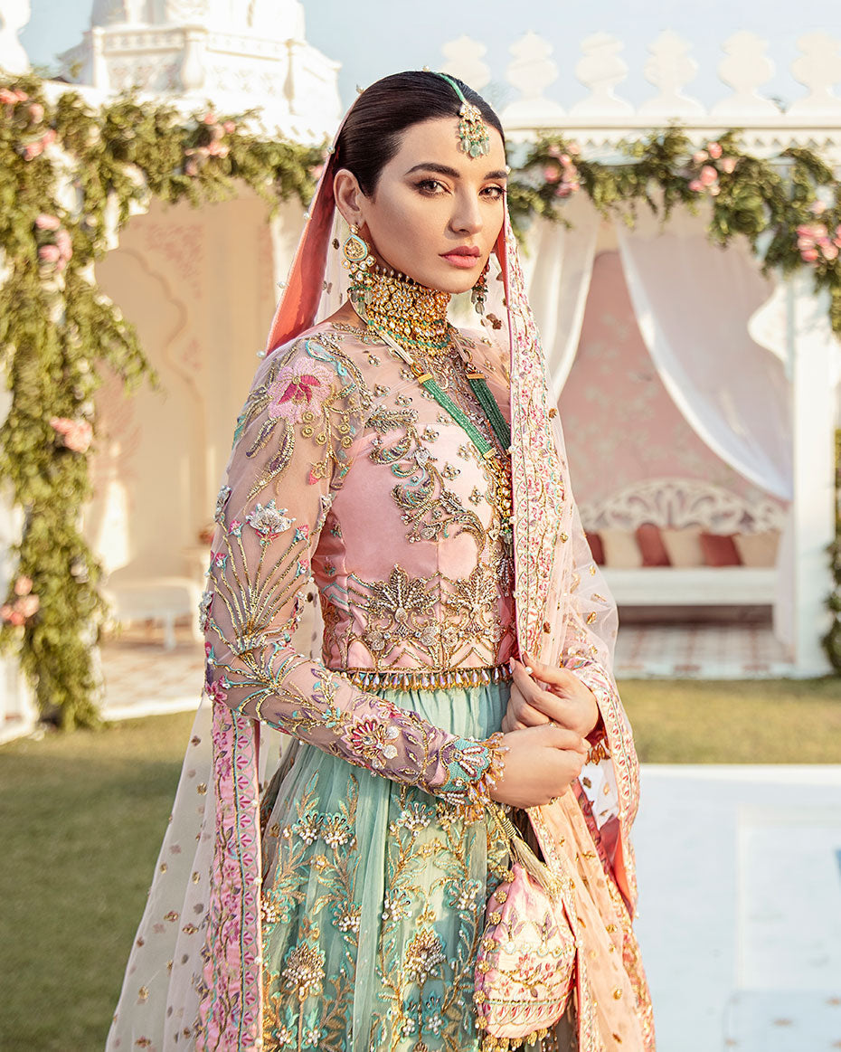 Gulaal | Wedding Formals | Joli Embroidered Net 3-Piece Suit WS-03 - House Of Anaya