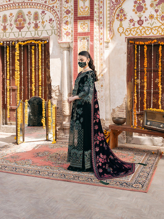 Flossie | Siara Velvet Formals | V-102 - B - House Of Hania