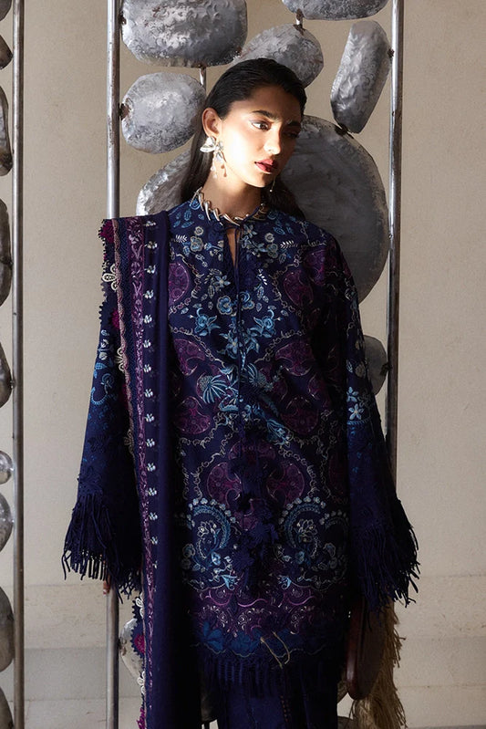Suffuse Elora | Blue Embroidered Lawn Eid Suit