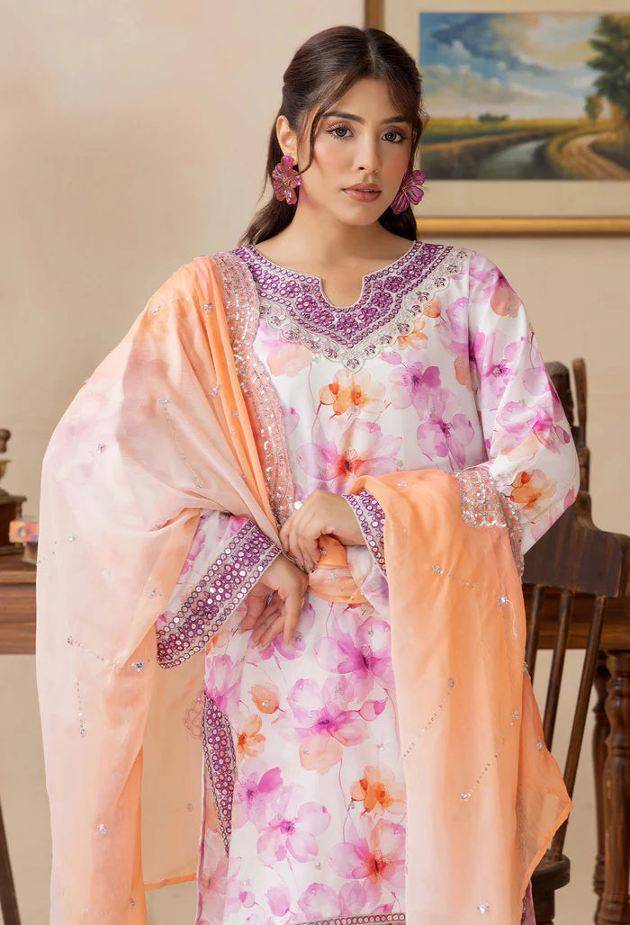 Adans Libas | Adans Embroidered satin | Satin Lawn 828211
