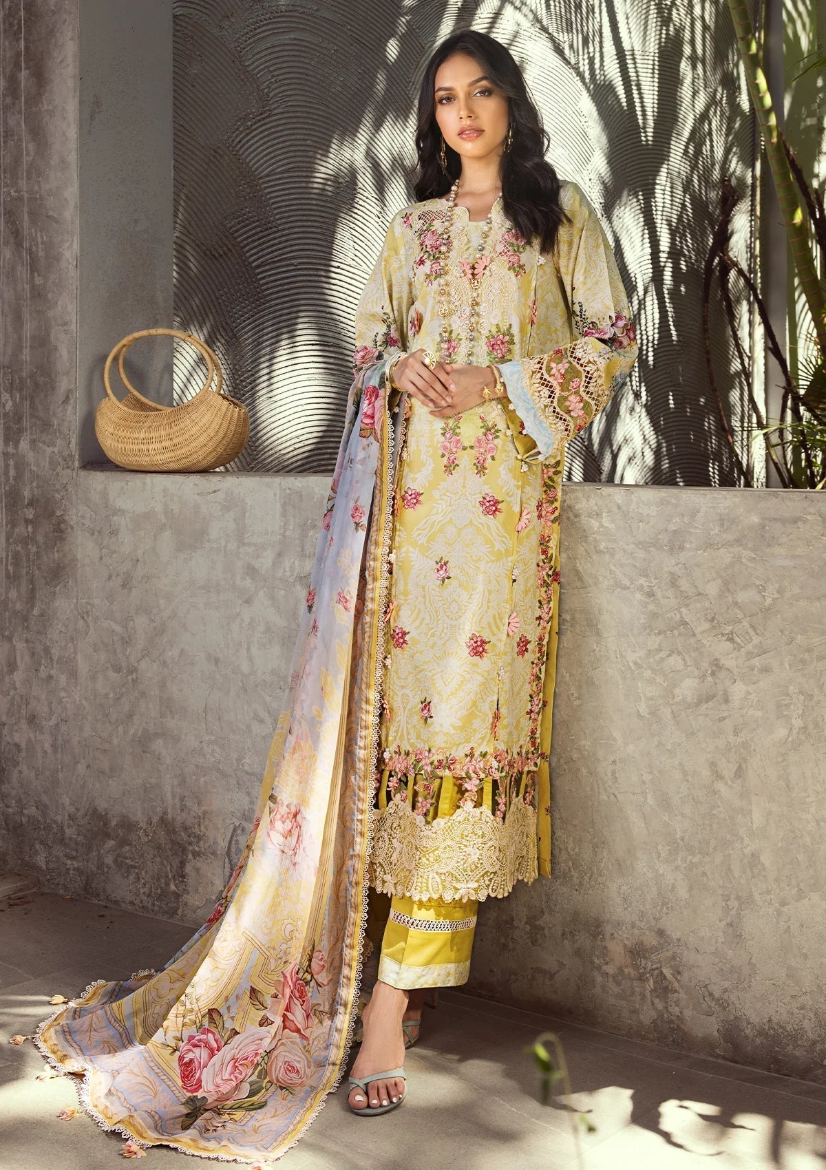 ELAF Signature Embroidered Lawn 3Pc Suit ESL-02A PIXIE DUST