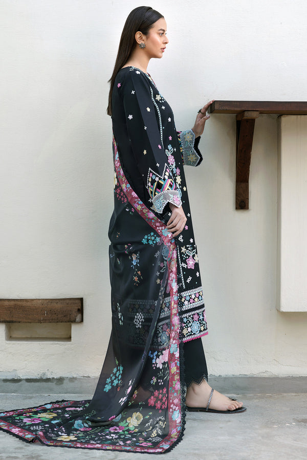 Farasha | Summer Weaves Embroidered Lawn | Ember Shadow